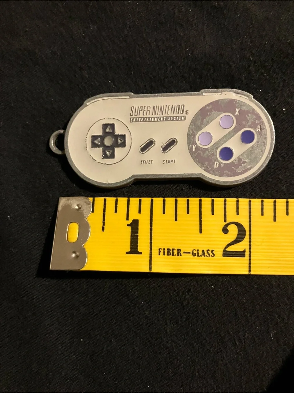 Nintendo Super Nintendo Controller Keychain Charm in Gray and Purple